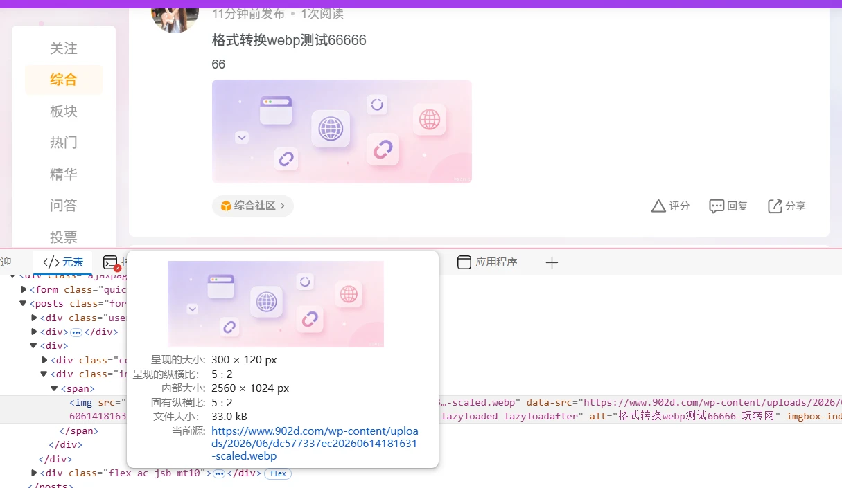 图片[1]-子比主题 - 图片自动转WebP插件-语初博客