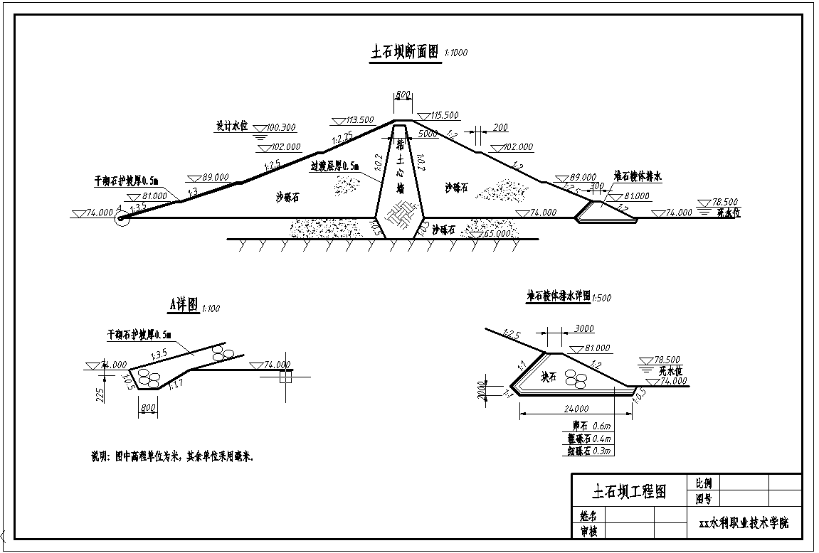 粘土心墙坝毕业设计图片